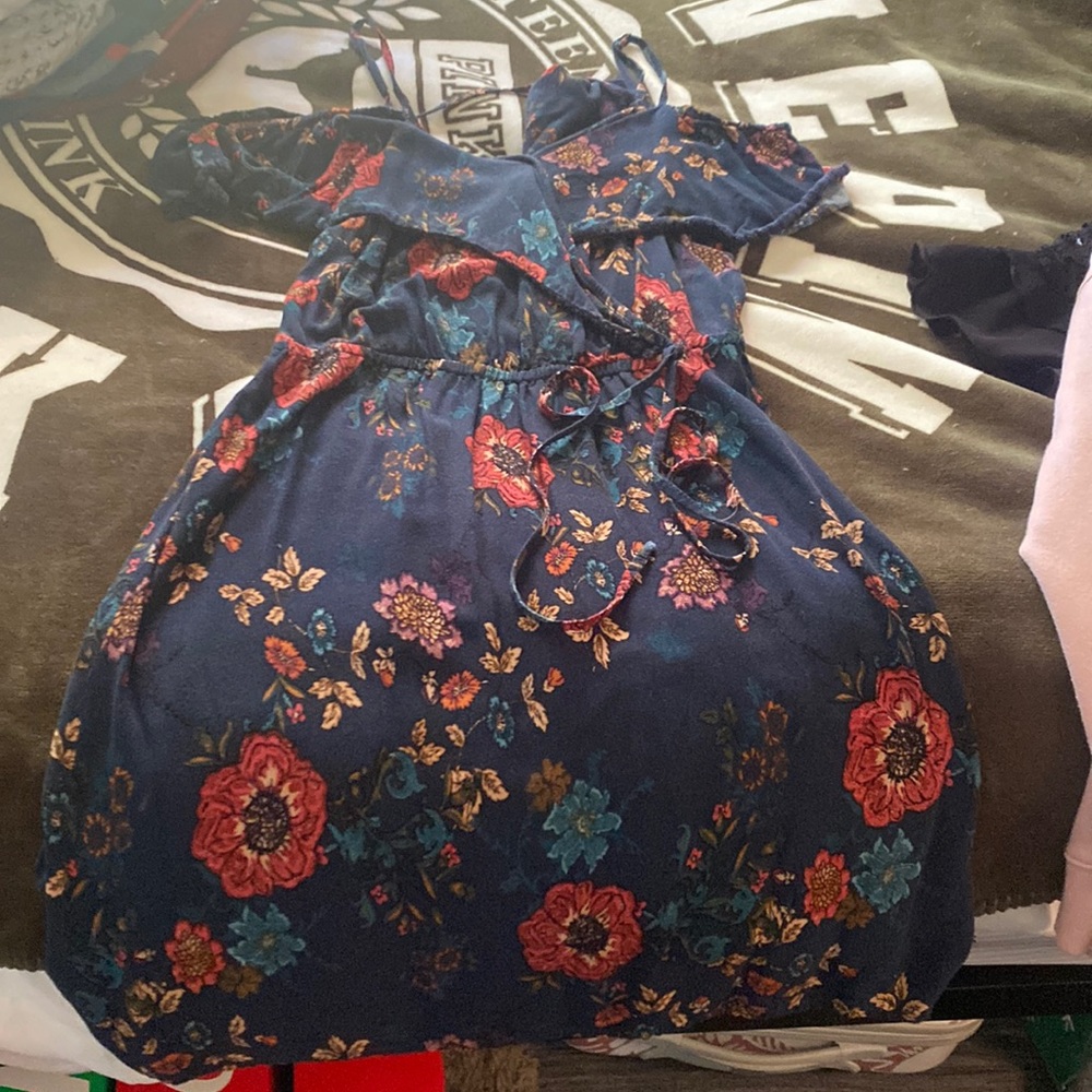 Blue floral dress